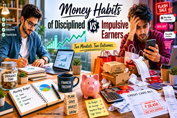 Money habits of disciplined vs impulsive earners