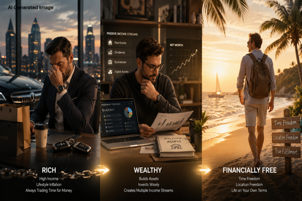 The Real Difference Between Rich, Wealthy And Financially Free